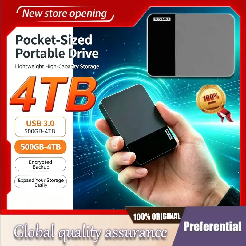 TO Canvio Ready B3 USB 3.0 Portable External Hard Drive - 4TB 2TB 1TB 2.5 Inch Hard Disk for Laptop Mac/Android