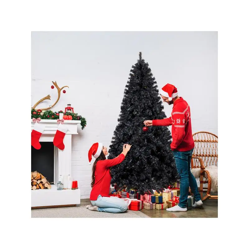 

Искусственная рождественская елка с предварительной подсветкой, 7,5 футов, шарнирная рождественская сосна с наконечниками 1350, 400 лампочек и пультом дистанционного управления для праздничного офиса, домашнего декора