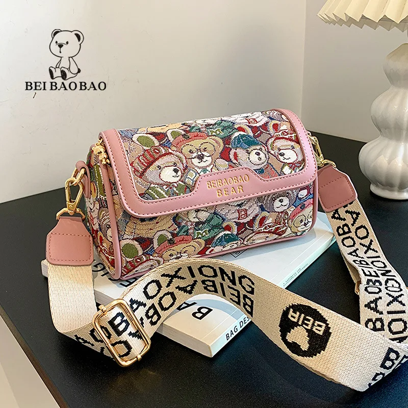 حقيبة دمية دب كرتونية بتصميم متخصص، حقيبة كروس عصرية وعصرية، حقيبة نسائية بكتف واحد #6