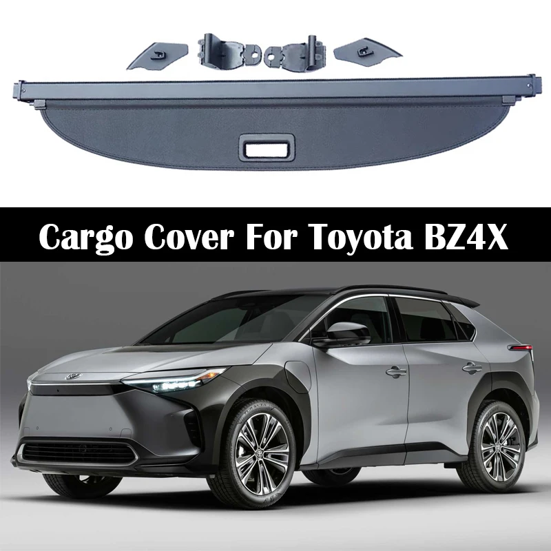 Rear Trunk Cargo Cover For Toyota bZ4X 2022-2024 Shield Shade Curtain Partition Board Privacy Blinds Security Accessories