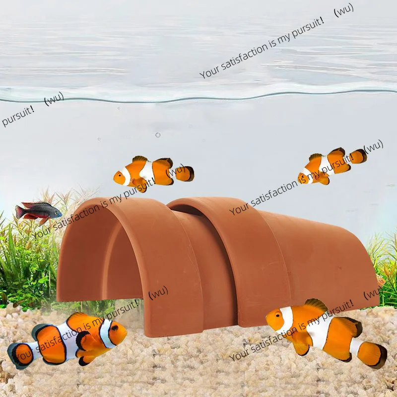 for Turtle Dodge Tile Cave Reptile Shelter Sundeck Climbing Hill Landscaping Ceramic Aquarium Decoration Fish Shrimps