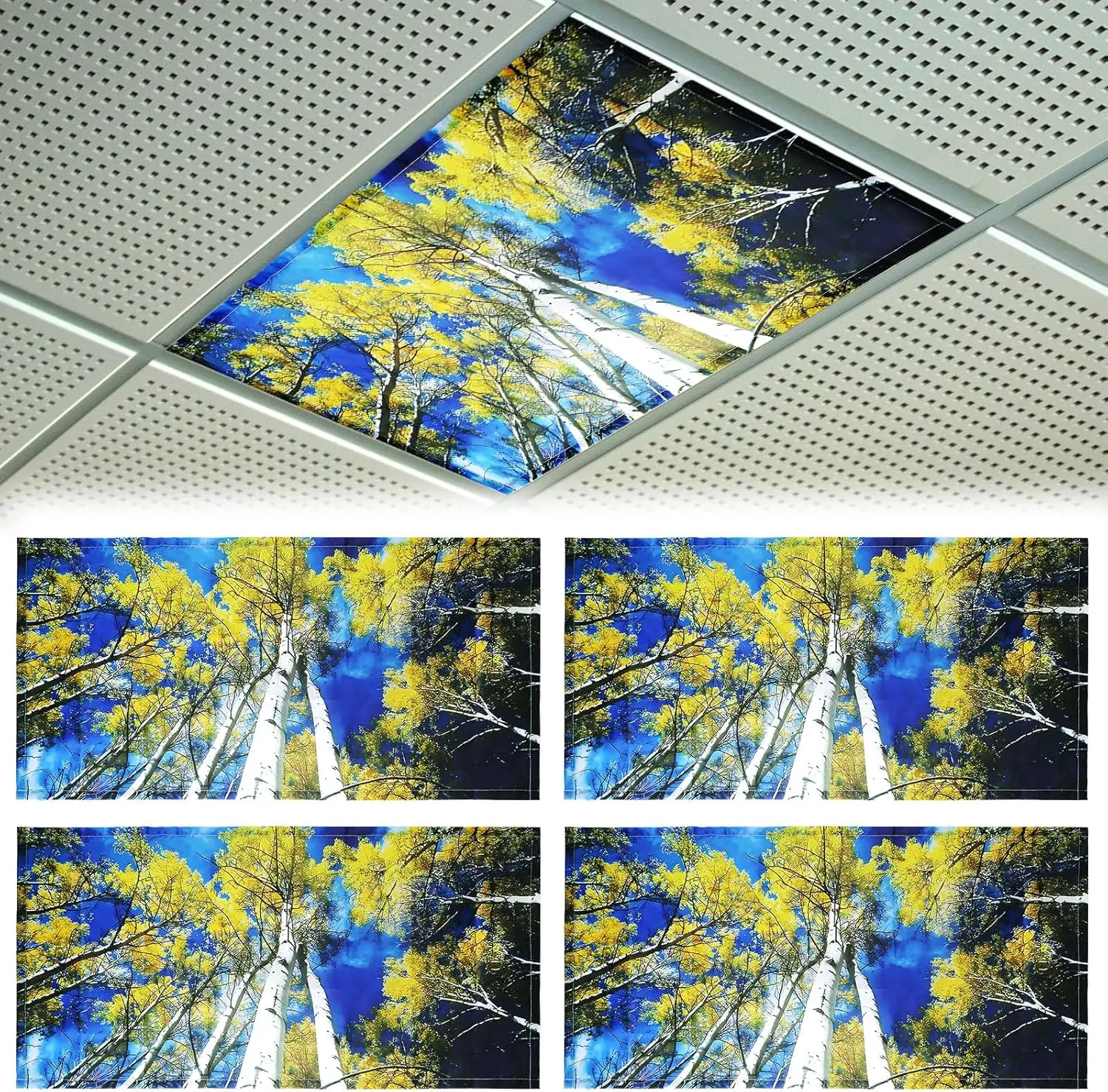 

4 магнитных светоотражающих экрана для флуоресцентных ламп 4'x2', уменьшают мерцание и блики, снимают зрительную усталость для классов и офисов