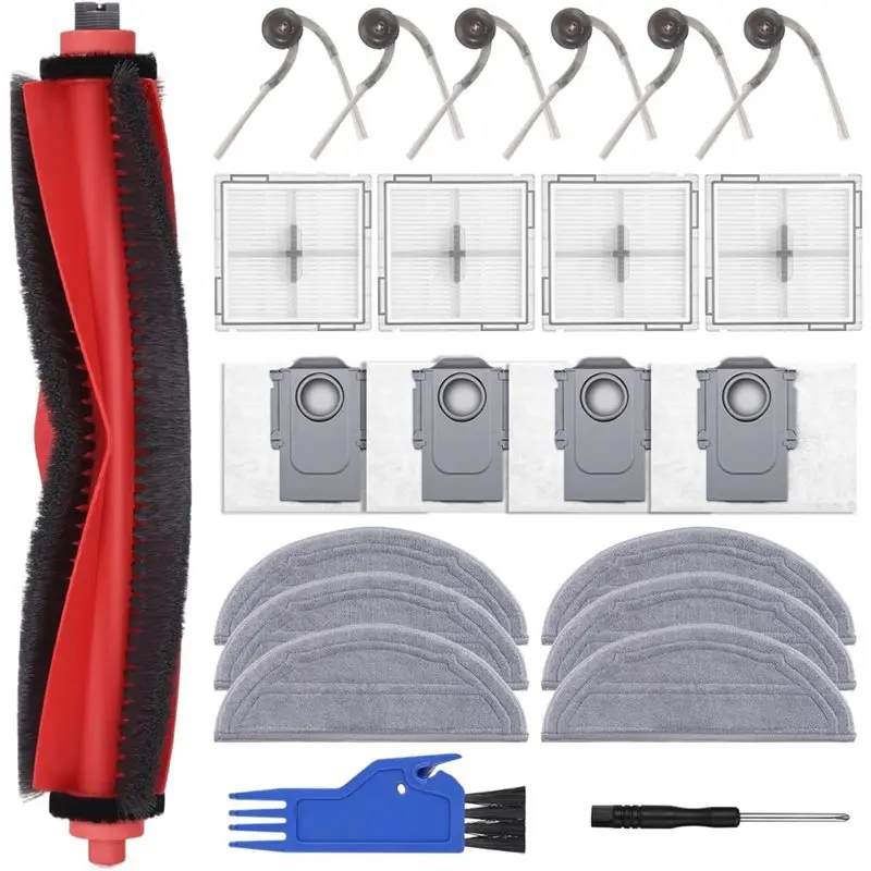 

A66T-Набор аксессуаров для пылесосов Roborock Q10 S5/Q10 S5+, основная щетка, фильтры HEPA, боковые щетки, салфетки для мытья полов, мешки для пыли