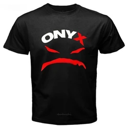 New ONYX Logo Hip Hop Music Mens Black Summer New Brand T Shirts Men Hip Hop T-Shirt Casual Fitness Informal manga Sweatshirt