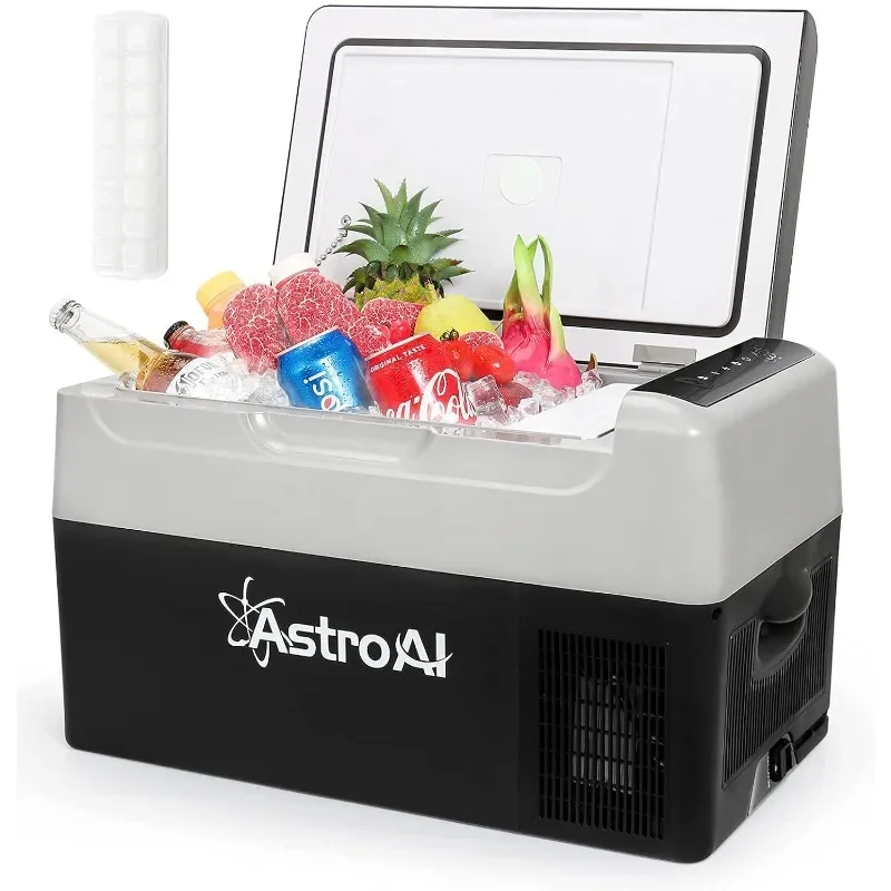 AstroAI 12 Volt Car Refrigerator, 12V Portable Freezer 23 Quart Camping Fridge Cooler 22L (-4℉~68℉) with 12/24V DC & 110V AC