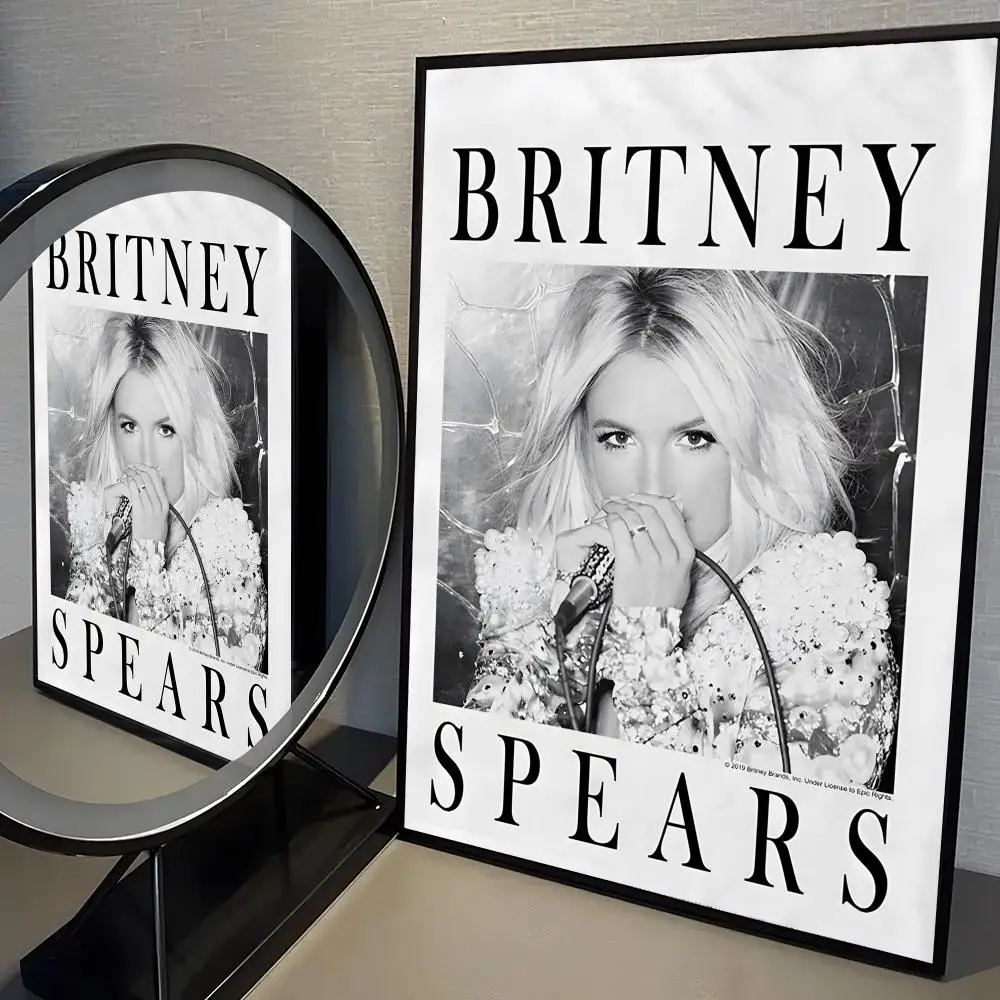 Retro-Sängerin Britney Spears Poster, selbstklebender Kunst-Aufkleber aus wasserfestem Papier, Kaffeehaus, Bar, Zimmer, Wanddekoration – Detail 16