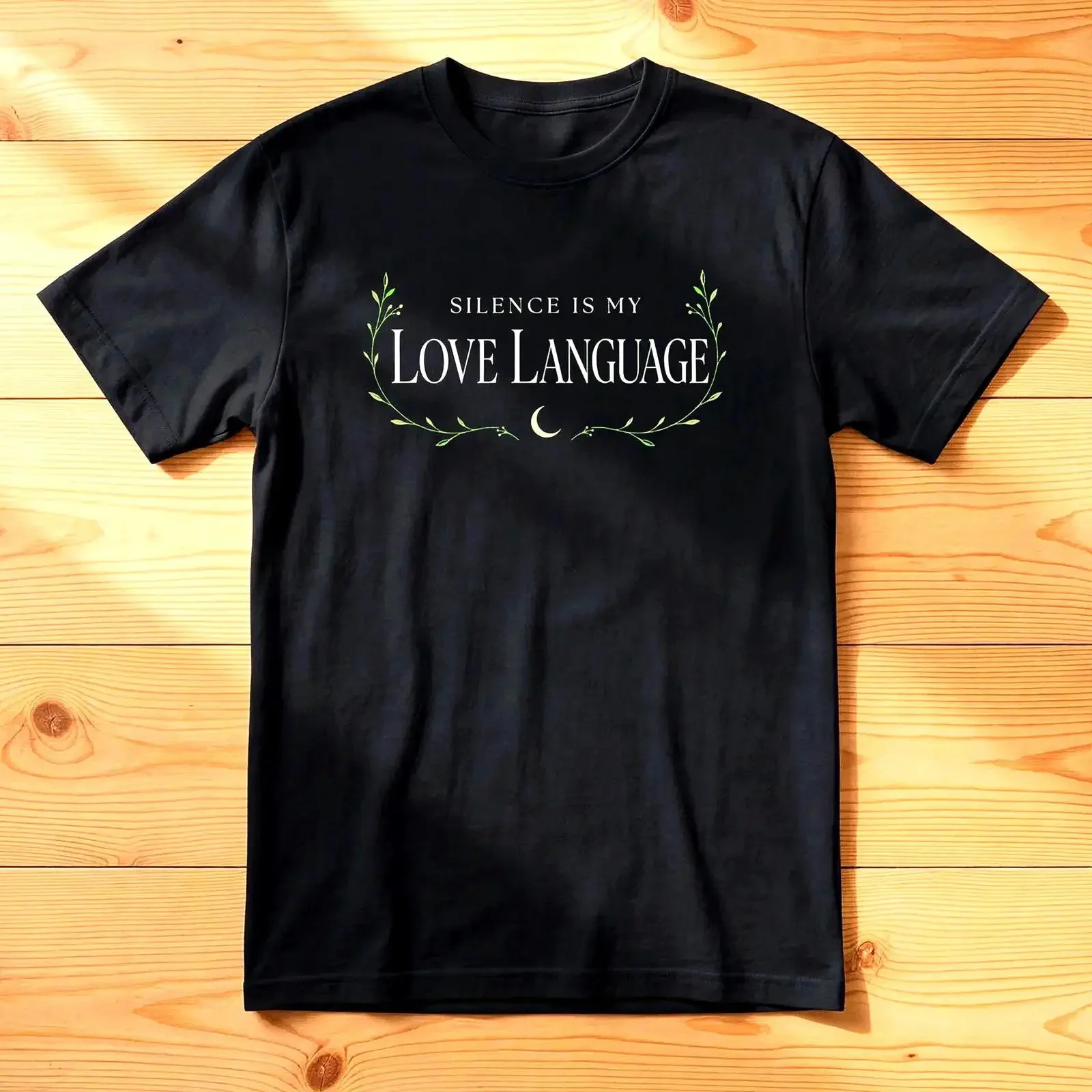 Silence Is My Love Language T Shirt Botanical Introvert Minimalist Neurodivergent  vintage Washed Stylish fashion Unisex Casual