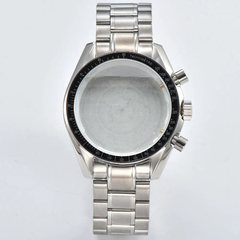 39.7mm case stainless steel case fit VK63 VK63A movement case Sapphire Crystal Glass case 20mm strap