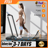 Home 2-in-1 Treadmill by Formill Run/Walk at 1-10KM/H 2.5HP Motor 120KG Max Load Safety Rails LED Screen Remote Foldable