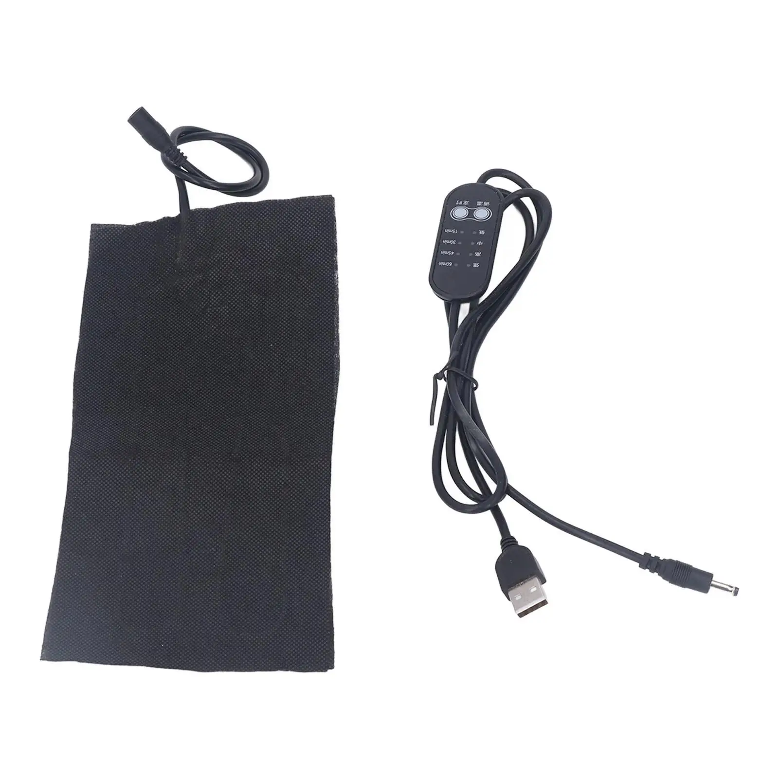 Outdoor USB Heating Pad 10x15cm - Quick Heat, 60℃ Temperature, Folding Cloth Design, for Hiking & Vest