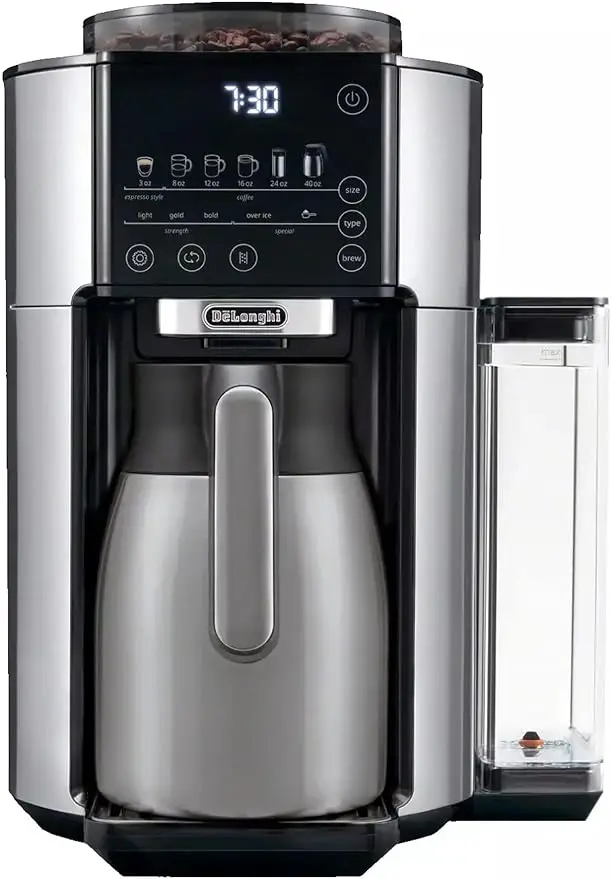 

Single Serve, 8 oz to 24 oz with 40 oz Carafe, Hot or Iced Coffee, Stainless,CAM51035M