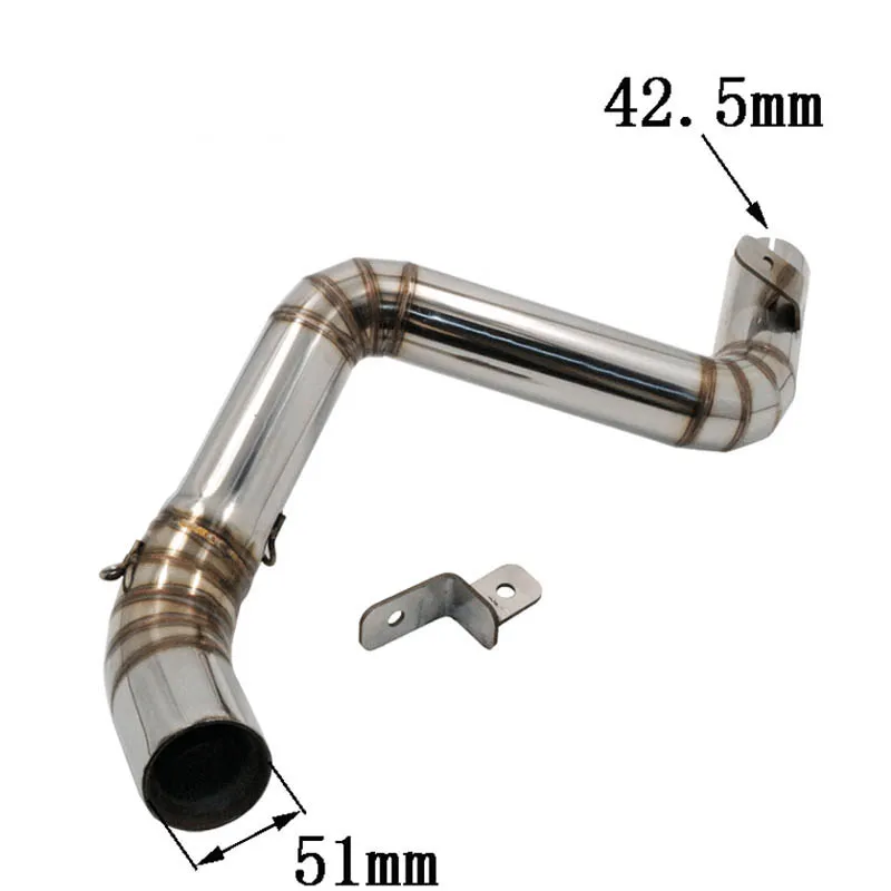 

For KTM DUKE 125 2011 to 2015 DUKE 200 2012 to 2016 DUKE 390 2013 to 2016 Slip-on Exhaust Escape Middle Link Pipe