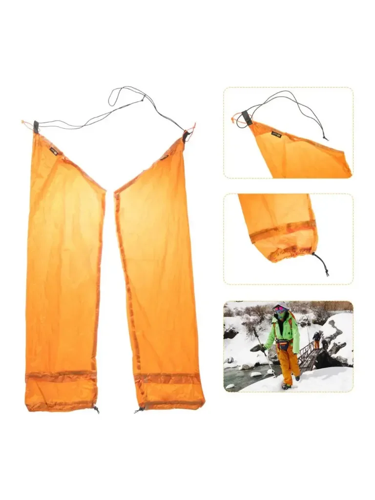 Mężczyźni kobiety jazda wędkarstwo przenośne wodoodporne legginsy spodnie przeciwdeszczowe Outdoor Camping kolarstwo wspinaczka piesze wycieczki Ultralight spodnie — zdjęcie 2