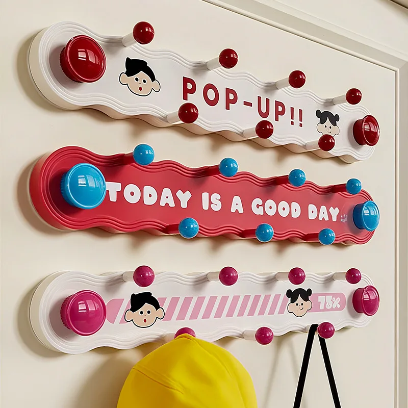 

Cute Cartoon Swivel Hooks, No Drill Strong Suction Cup Row Hooks, Bathroom Kitchen Door Organizer, Modern Plastic Coat Hanger