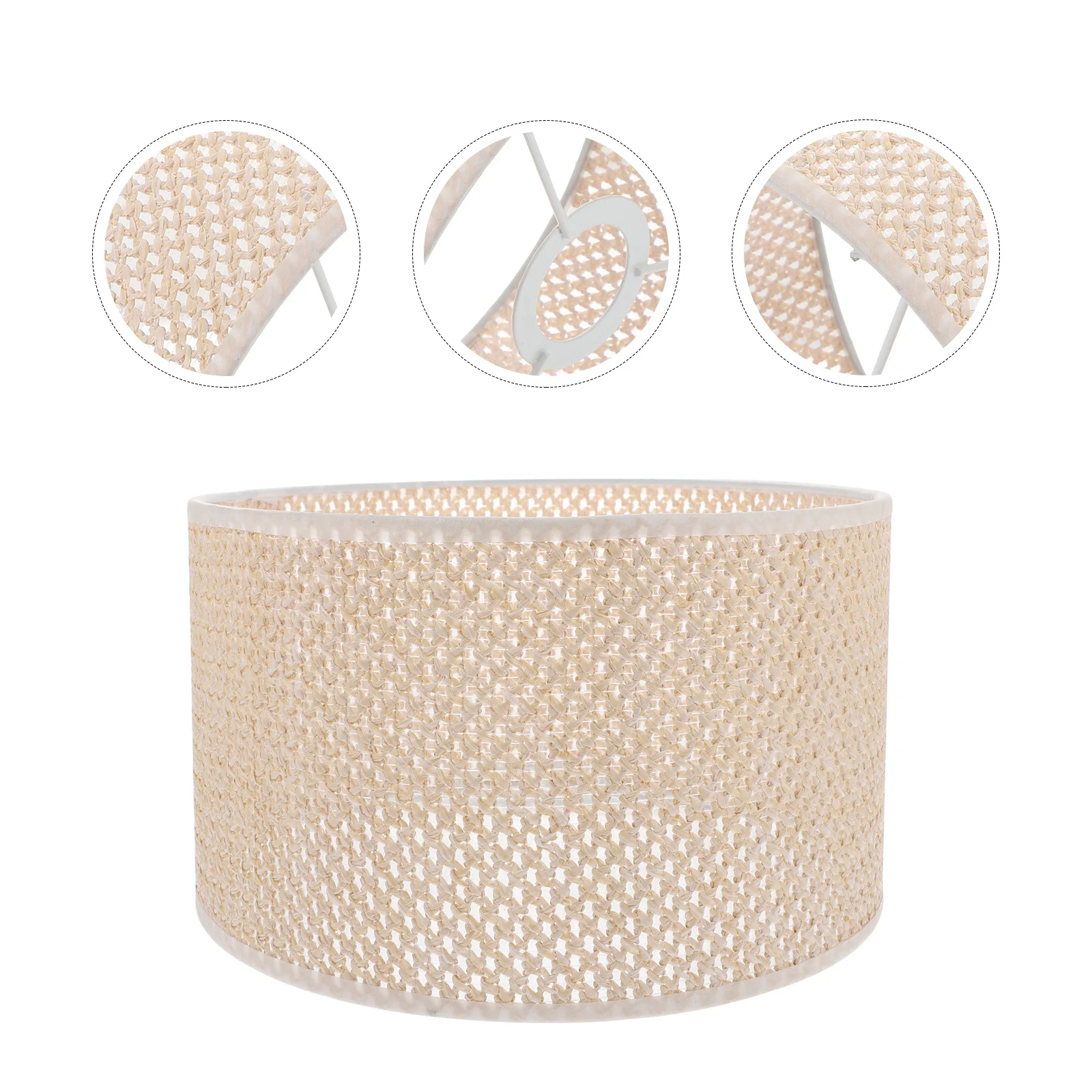 

1 шт., имитация тканого абажура, бежевый E27, современный стиль, светильник для домашнего декора, настольная лампа, высококачественное долговечное освещение