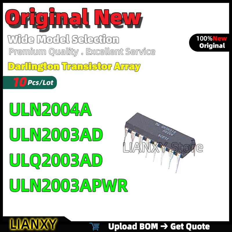10pcs SOIC-16 ULN2004A ULN2003AD ULQ2003AD ULN2003APWR Darlington Transistor Array New Original