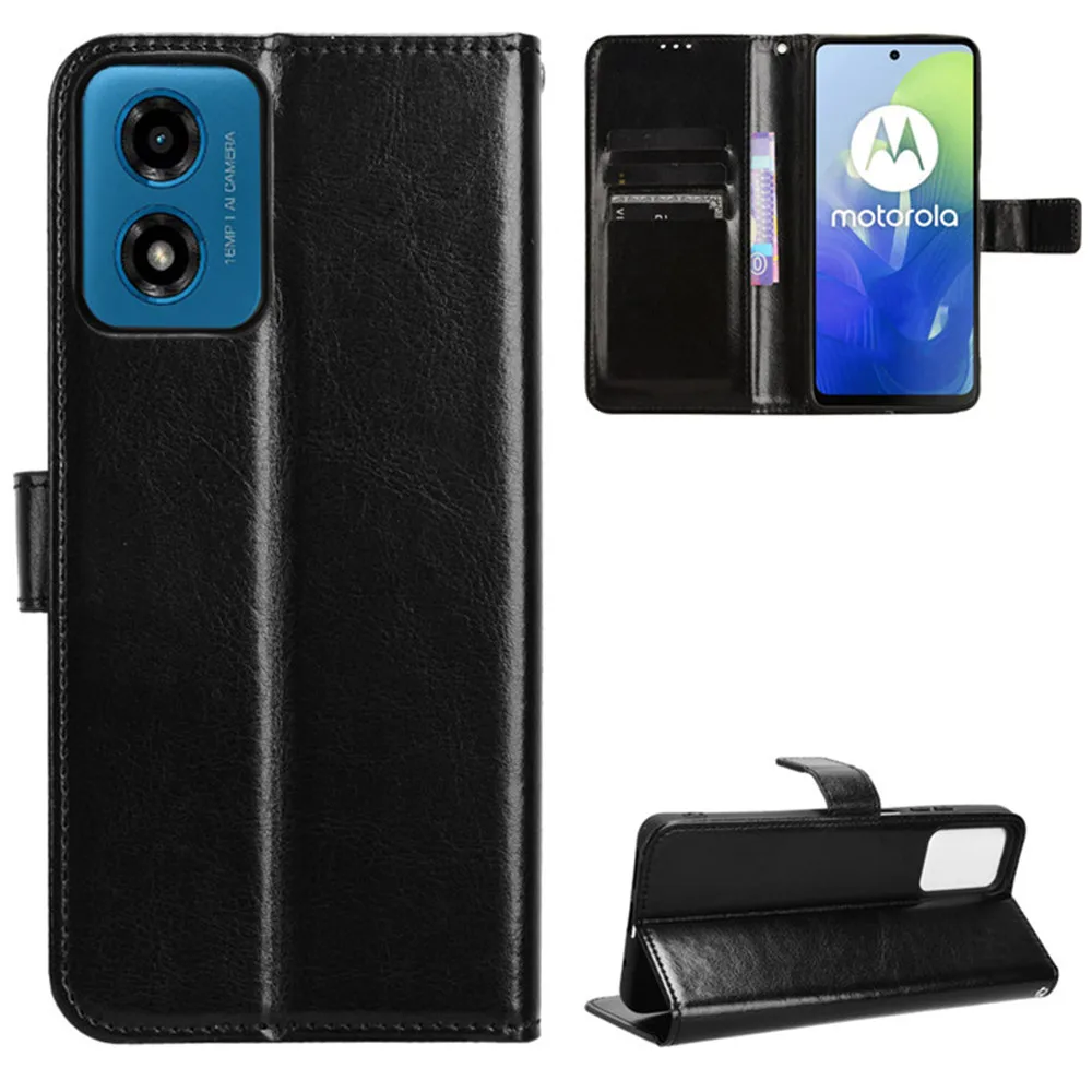 For Moto G45 G35 G05 E15 5G Luxury Flip PU Leather Wallet Lanyard Stand Case For Motorola Moto G45 G 45 G 35 MotoG45 Phone Bags