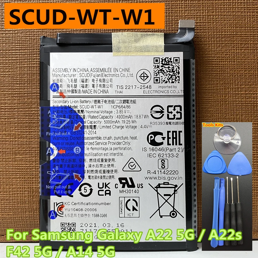 High Quality 5000mAh WT-S-W1 New Battery For Samsung Galaxy A04 / M04/ A04E SM-A135F/SM-A137F A14 5G SM-A146U A146B A146P Phone