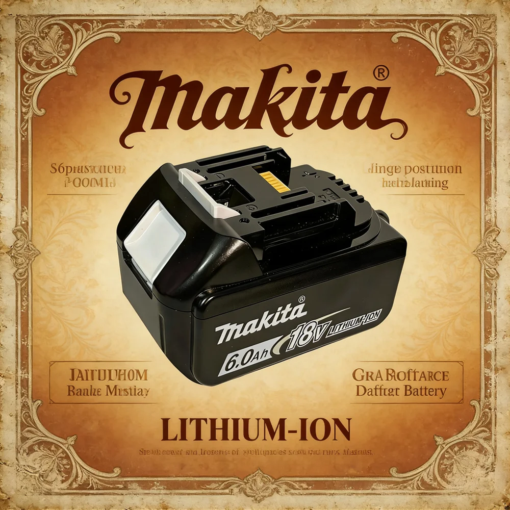 

Large Capacity 18V 6000mAh LED Display Battery Fit Makita BL1860B