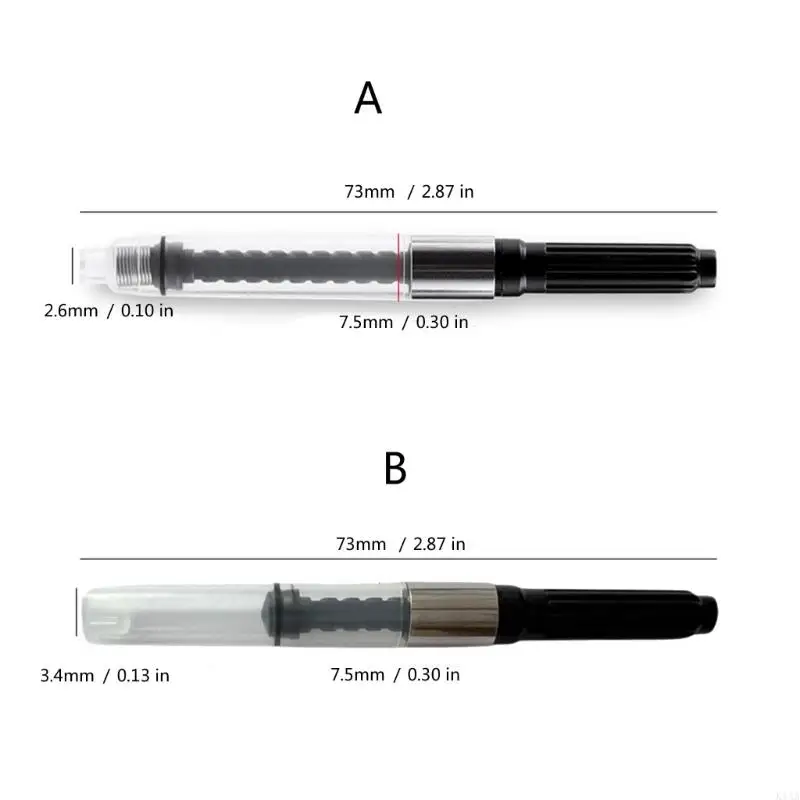 K1AA 2,6 mm/3,4 mm inkt converter Twist Action Fountain Pen inktzuiger gevulde converter