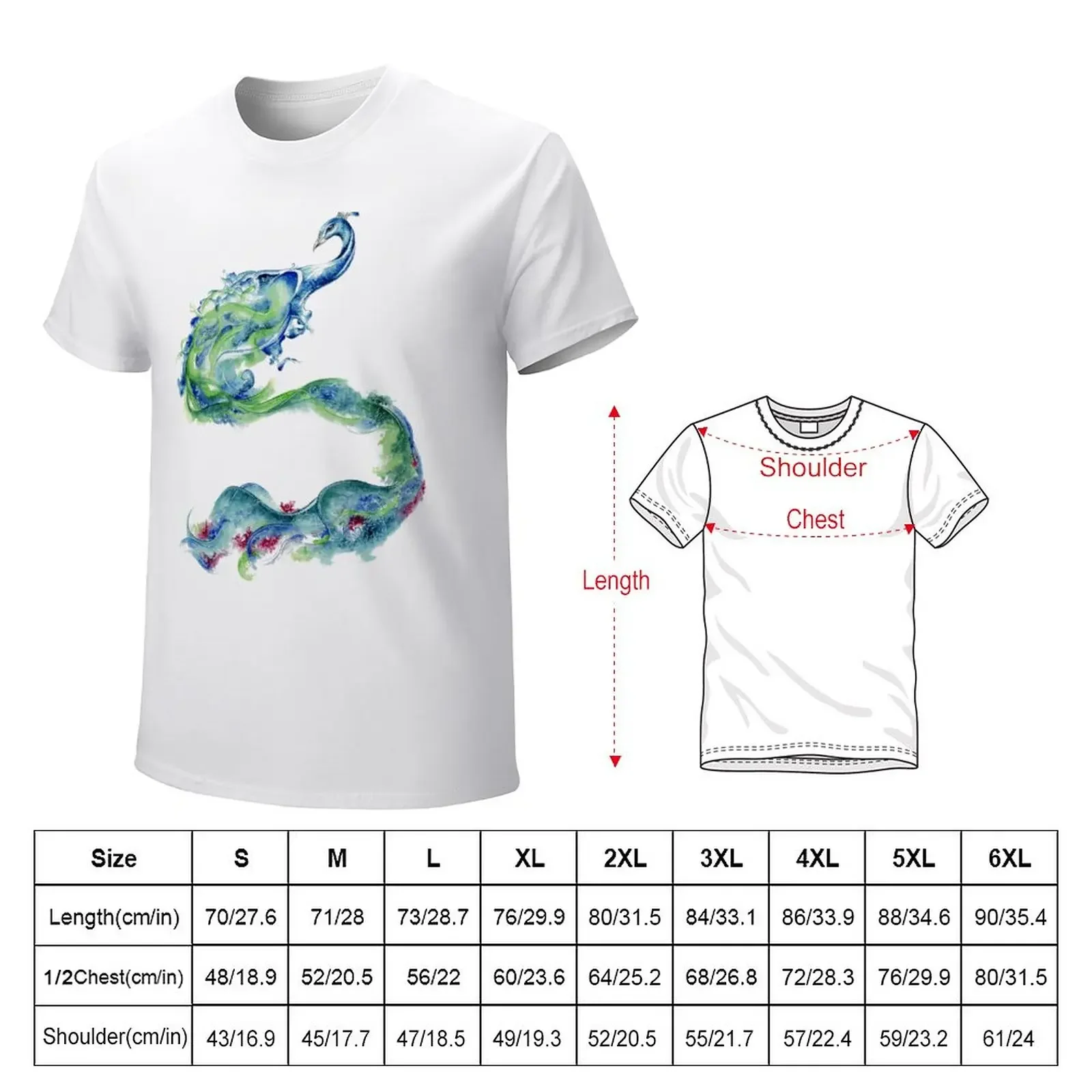 Peacock Spirit T-Shirt summer top sports fans plus size tops Aesthetic clothing mens champion t shirts