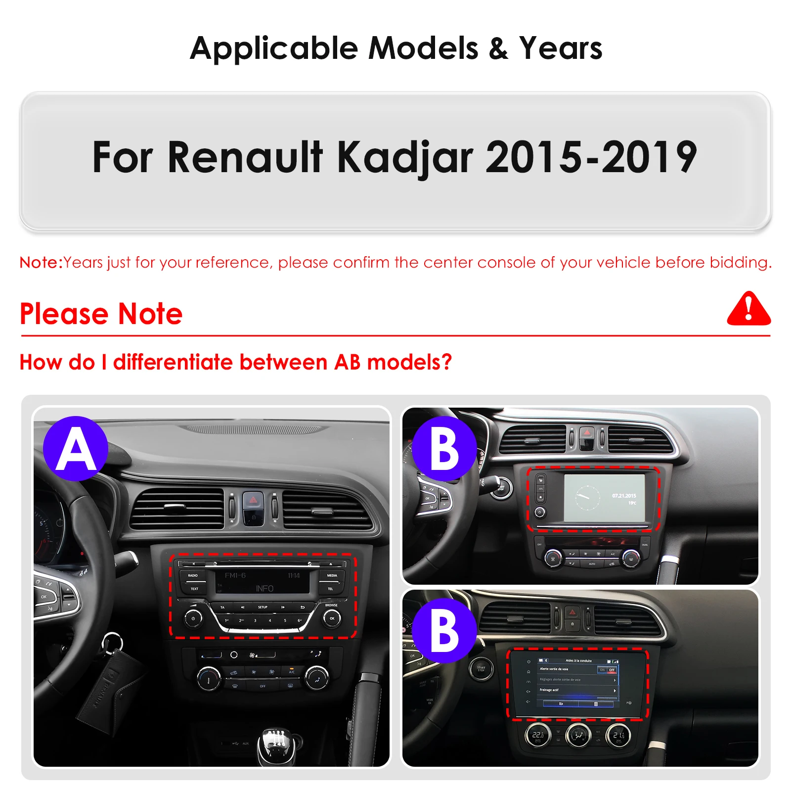 Hizpo 2 Din Android 14 Auto-Multimedia-Player für Renault Kadjar 2015–2019 GPS Carplay 4G AI Intelligenter Bildschirm Autoradio WIFI FM – Detail 4