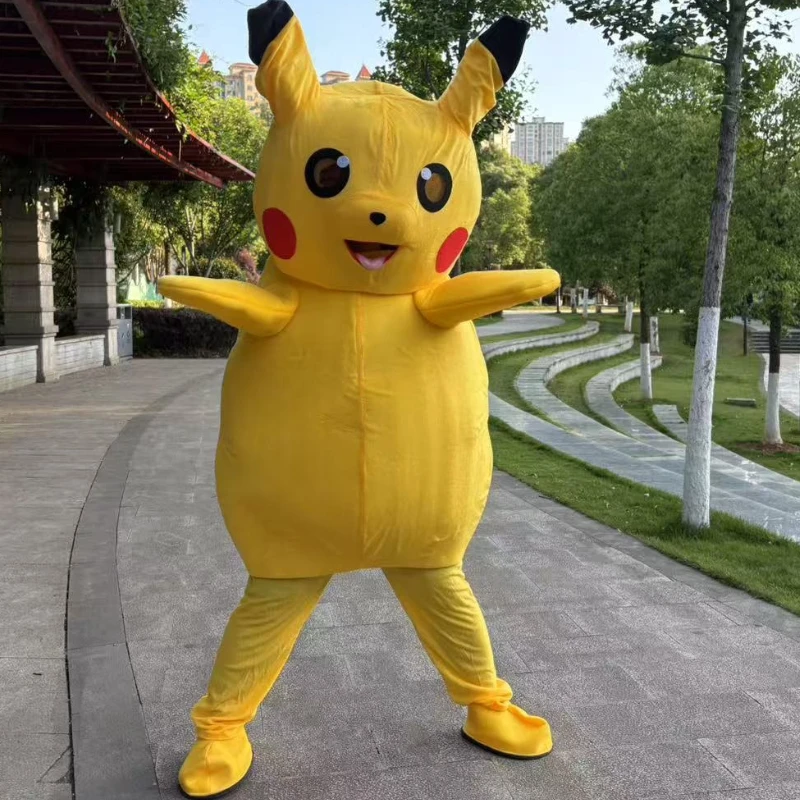 Disfraz de Cosplay de Pikachuer, mascota, ceremonia publicitaria, vestido elegante, fiesta, Animal, Carnaval, Anmie, espectáculos de escenario, accesorios sorpresa