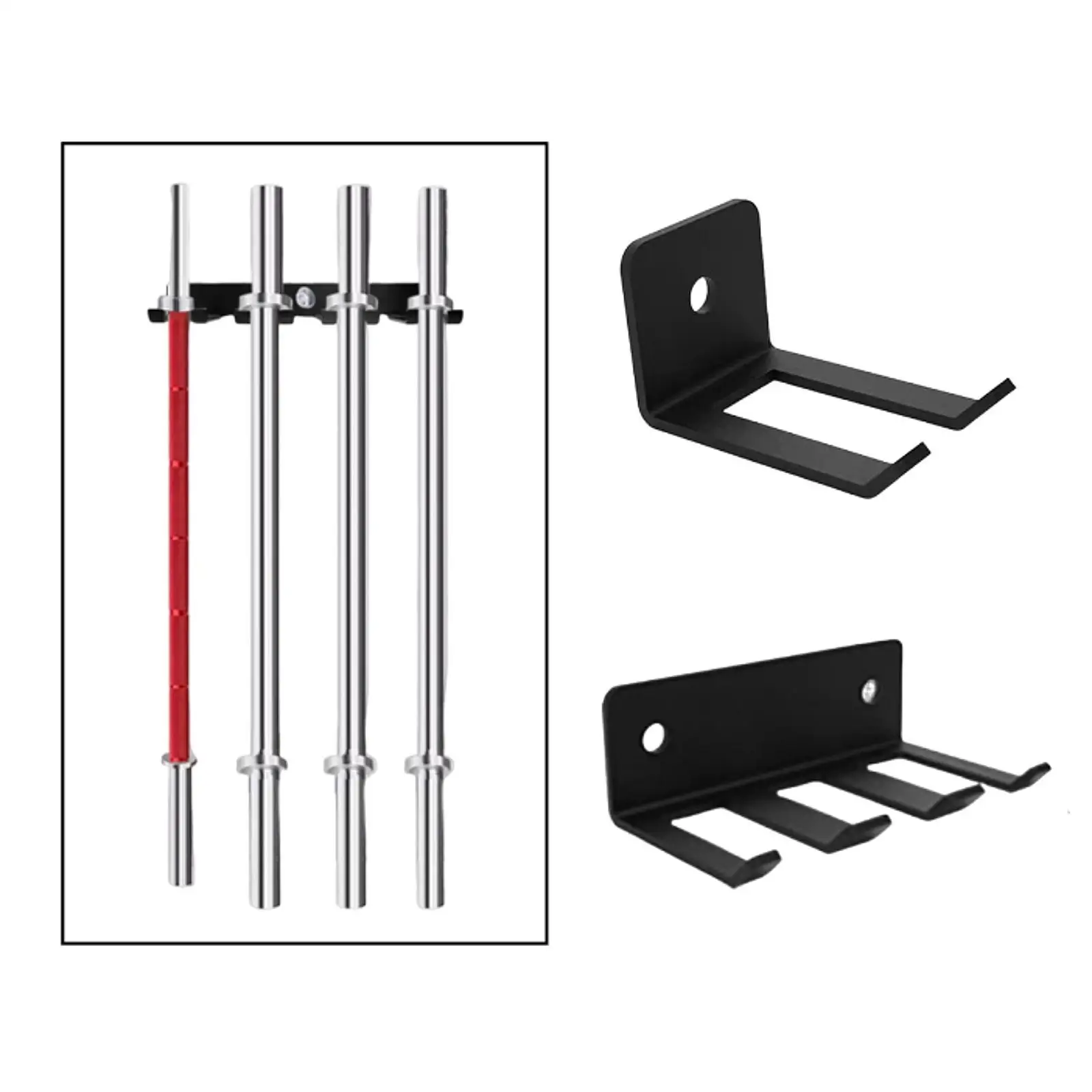 Barbell Wall Mount Rack Space Efficient Storage Hanger for Gym Weights Barbell Dumbbell and Fitness Equipment