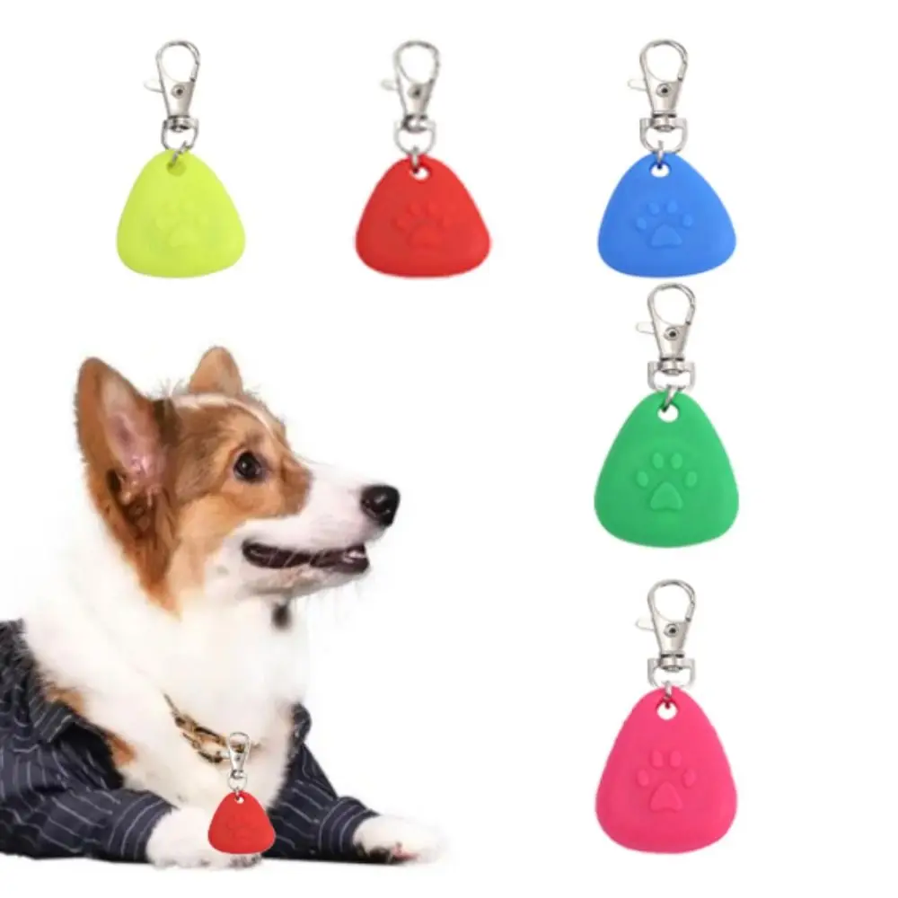 Waterproof LED Pet Pendant Collar Anti-loss Triangle Pet Led Luminous Pendant Pet Glow Safety Pendant Silicone