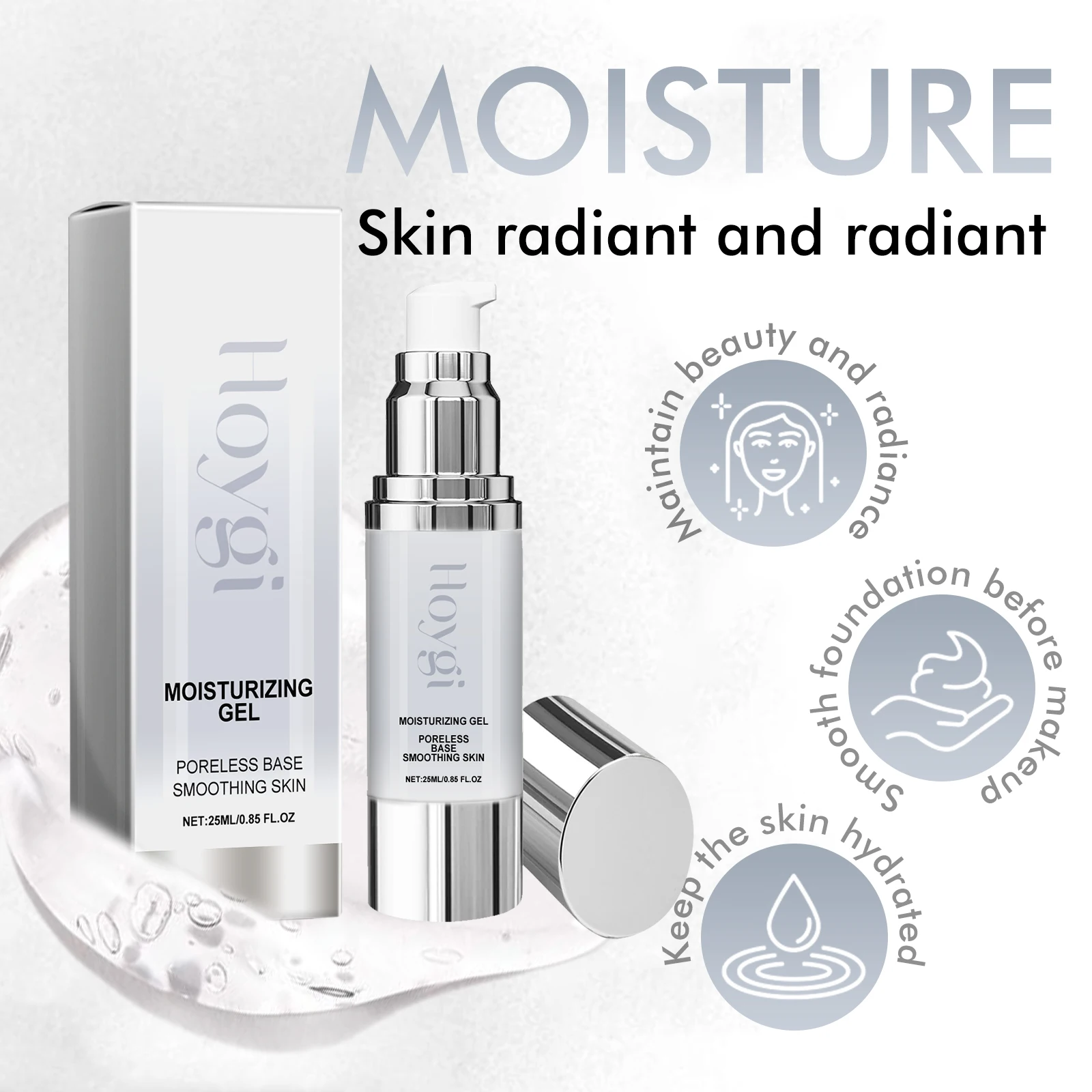 برايمر للوجه، مكياج مسام غير مرئية للتحكم في الزيوت، خطوط رفيعة ناعمة لتفتيح تصحيح لون البشرة، برايمر مرطب منعش