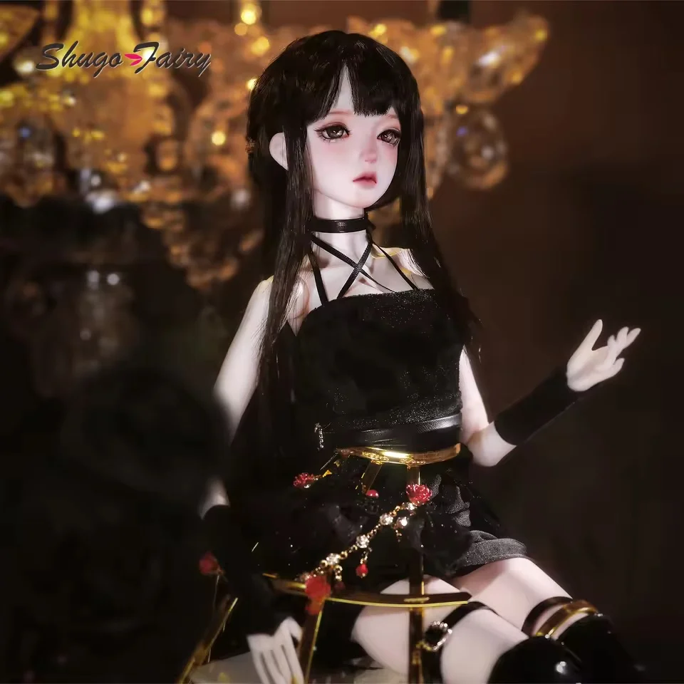 ฟิกเกอร์อนิเมะสไตล์โกธิคแบบครบชุด, ตุ๊กตา BJD, ไซล์วี 1/4 A, ตัวละครนักฆ่าสายลับจาก Hitman Spy Assassin ของแท้ พร้อมชุด วิกผม เสื้อผ้า กระโปรง ShugaFairy
