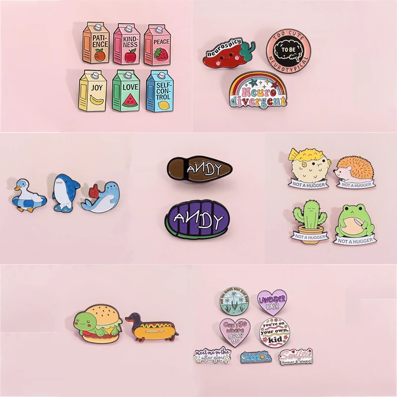 2-9 teile/satz Anime Filme TV Sammlung Emaille Pins Cartoon Charakter Broschen Revers Abzeichen Mode Schmuck Geschenke Für Kinder freunde