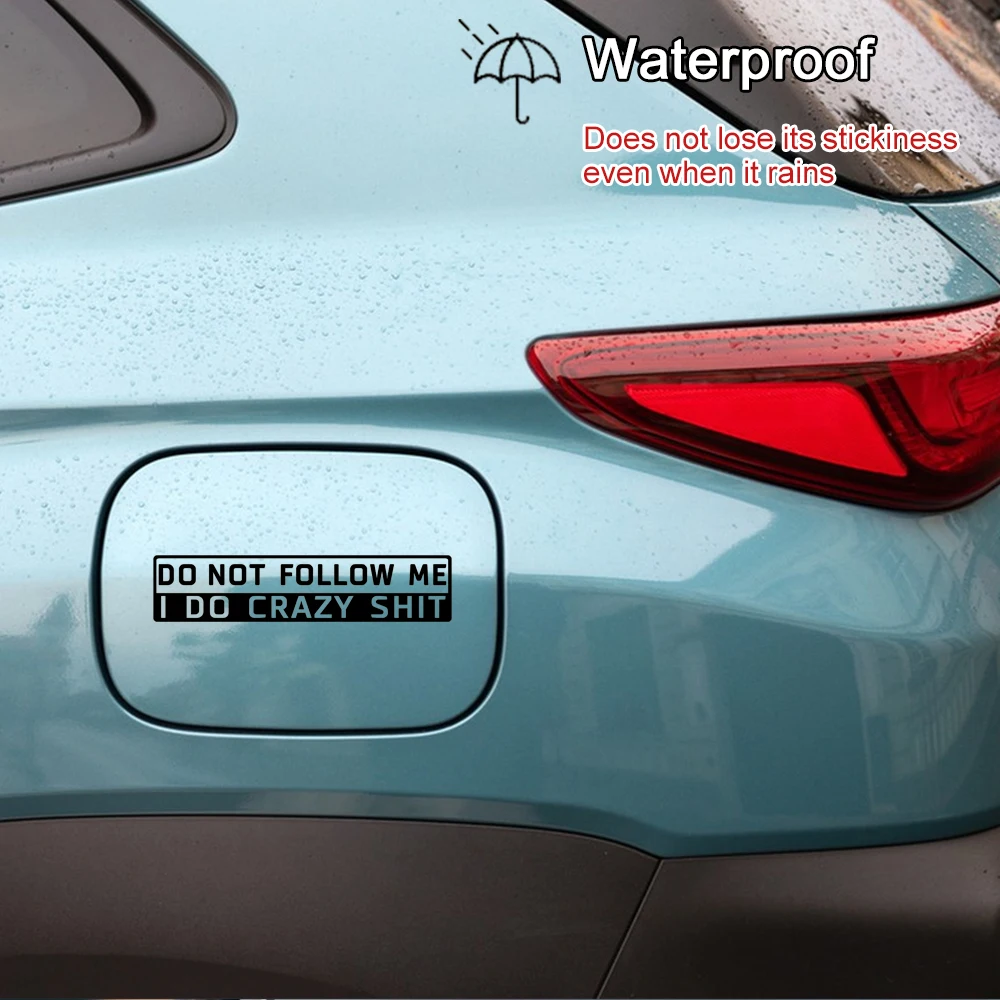 Funny Reflective Car Sticker Do Not Follow Me Vinyl Decal Rear Windshield Decoration Personalized Auto Styling Accessories