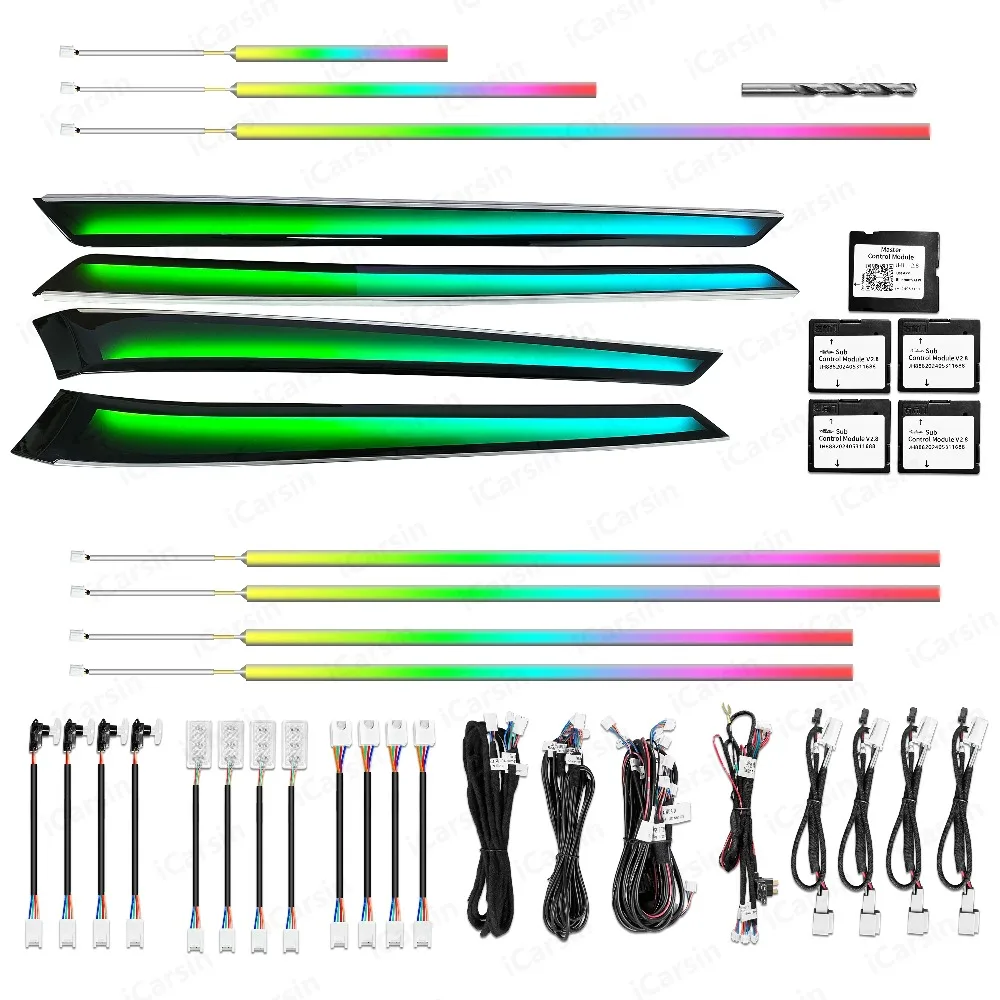 

Dynamic 64 Colors W212 Ambient Light Upgrade Kit for Mercedes Benz E-Class 2010 - 2015 Interior LED Lighting Accessories