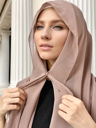 Mais novo chiffon instantâneo hijab com fivela magnética cor sólida mulher muçulmano hijab cachecol turbante islâmico moda bandana xale