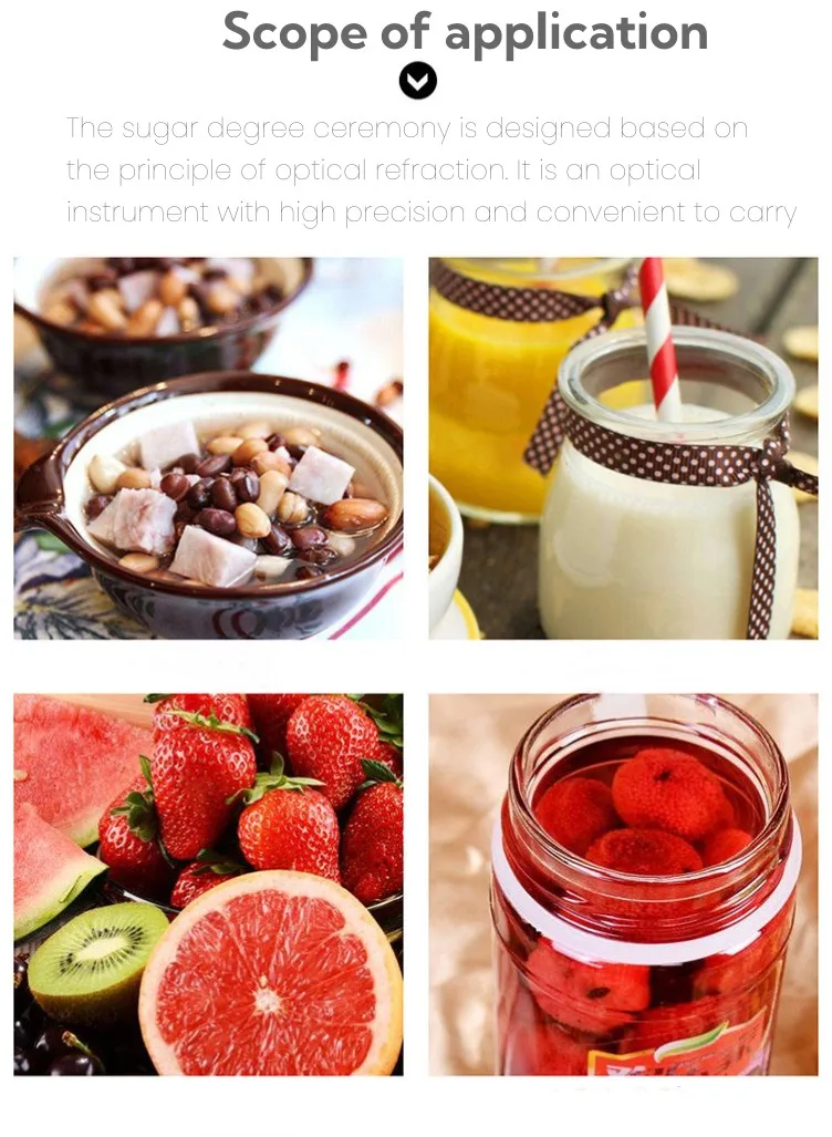 Refractómetro de mano medidor de azúcar de frutas 0-32% medidor Brix refractómetro
