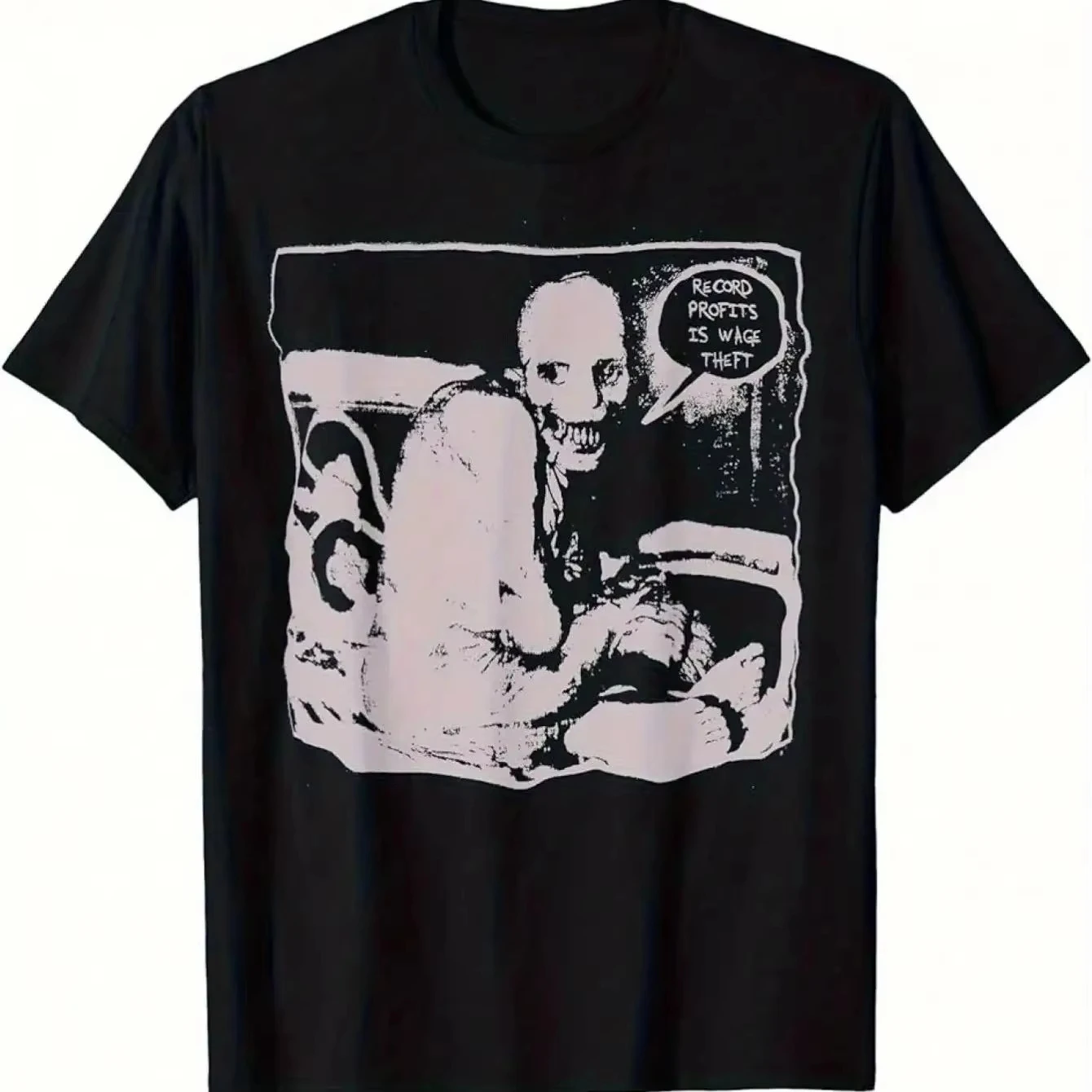 Vintage TOPS Y2K Grunge Creepypasta Halloween Horror Russian Sleep ExperimenT T Shirt Oversized Loose Casual Streetwear Unisex