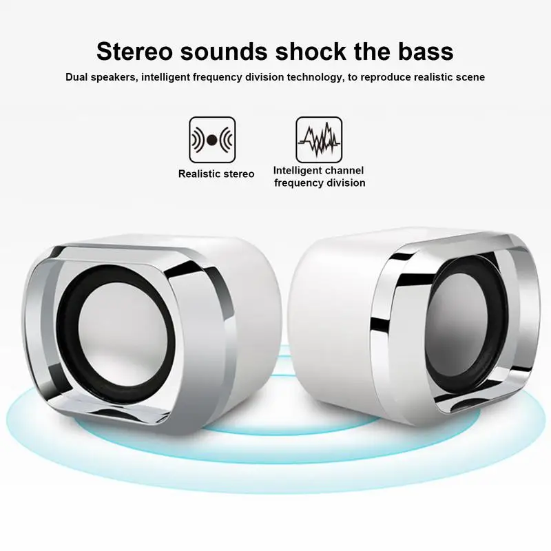 Computer Speakers For Desktop Portable Multimedia Speaker Clear Sound Quality USB Speaker Desktop Speakers For Family Friends