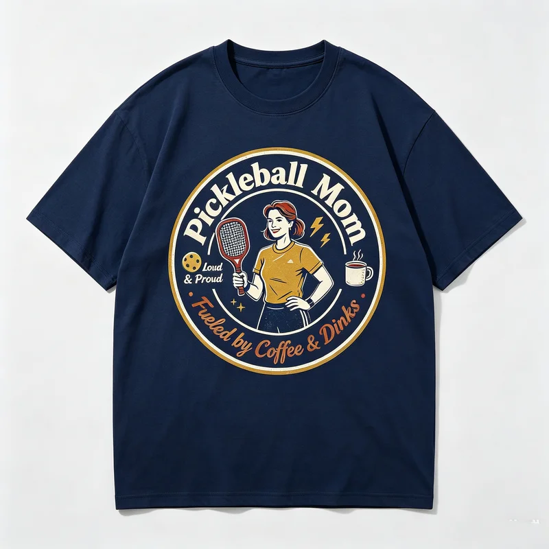 Vintage Pickleball Bonus Mom Graphic T-Shirt Part Coach Part Cheerleader Women Casual Cotton Tee Gift For Pickleball Fans