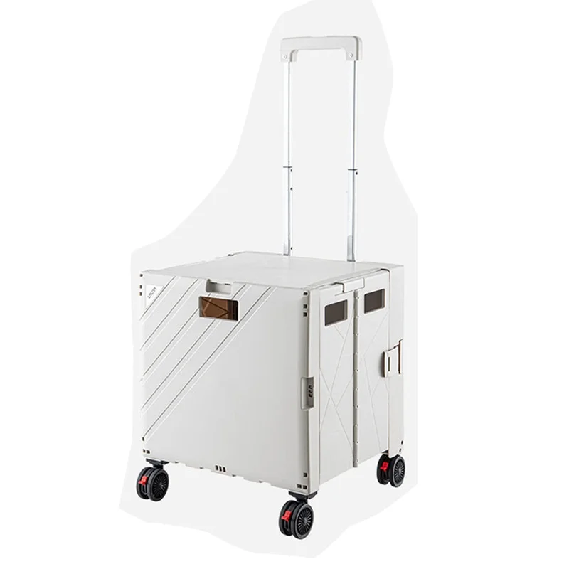 

Versatile Portable Foldable Shopping Cart Injection Molded Household Storage Box for Grocery Package Picking Outdoor Use Plastic