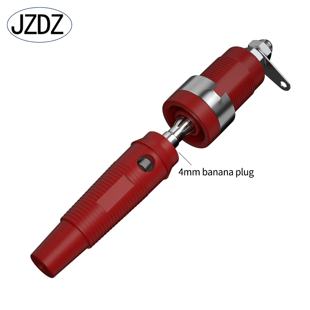 JZDZ 10PCS 4MM Banana Socket Binding Post  Banana Plug Jack Electrical Connector DIY Tools Parts J.40018