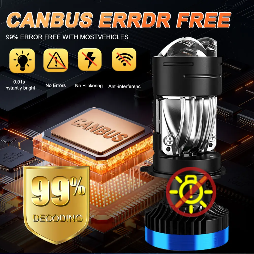 300 واط H4 9003 HB2 Bi جهاز عرض (بروجكتور) ليد عدسة المصباح LED لمبة CSP 300000LM دراجة نارية السيارات توربو مصابيح عالية شعاع منخفض شعاع 12 فولت #5