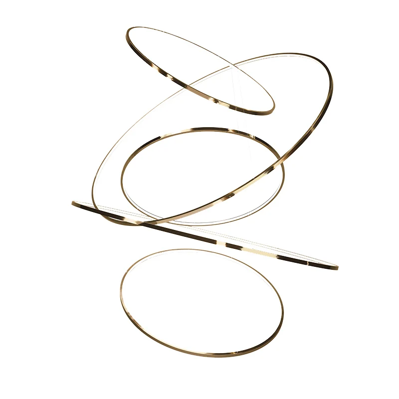 

Circular light luxury living room headlights dining room minimalist duplex villa stairs chandelier hotel lamps postmodern