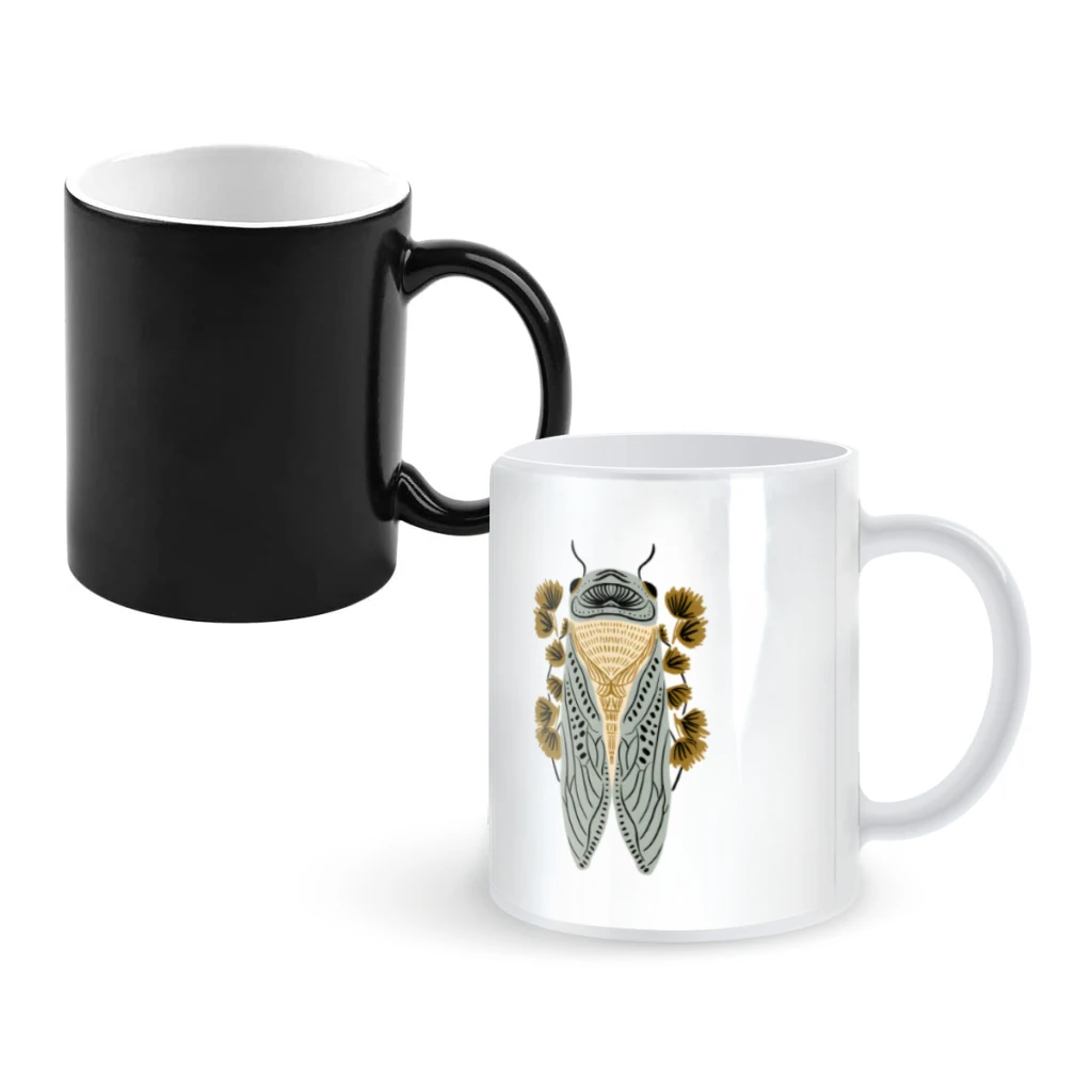 

Sage CicadaCoffee Mugs And Mug Creative Color Change Tea Cup Ceramic Milk Cups Novelty Gifts