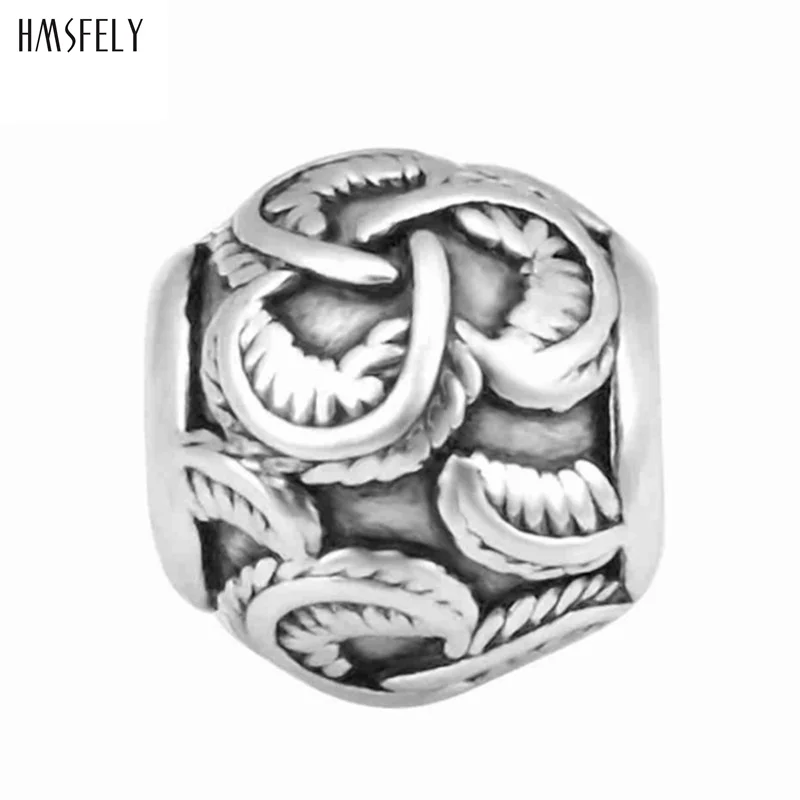 

HMSFELY Round Spacer Beads For Charm Women Bracelet Jewelry Making Accessories Bead 316l Stainless Steel Beads