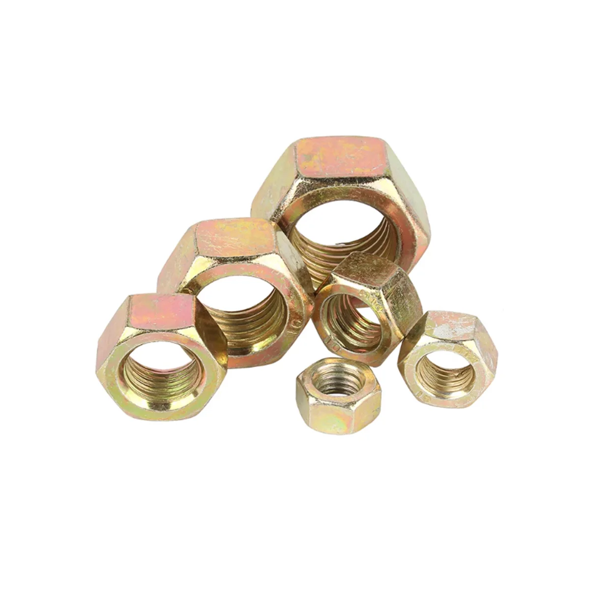 8.8 Grade Carbon Steel Color Zinc Plated Hexagonal Locking Nut M2M3M4M5M6M8M10M12M16M18M20