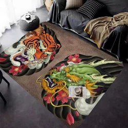 Japanese Art Tattoo Room Mats Retro Multiple Choice Living Room Kitchen Rug Non-Slip Welcome Rug