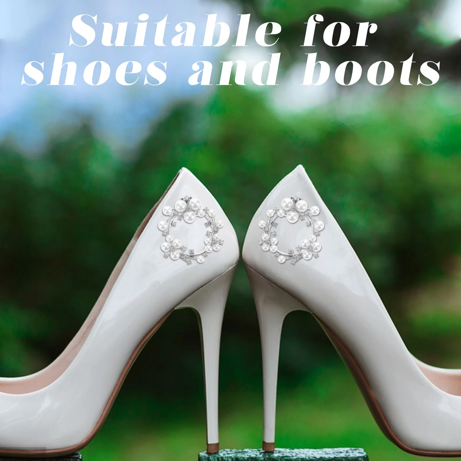 

1Pair Metal Shoe Clips Rhinestone Detachable Accessories Elegant High Heel Decoration Bridal Wedding Party Crystal Buckles