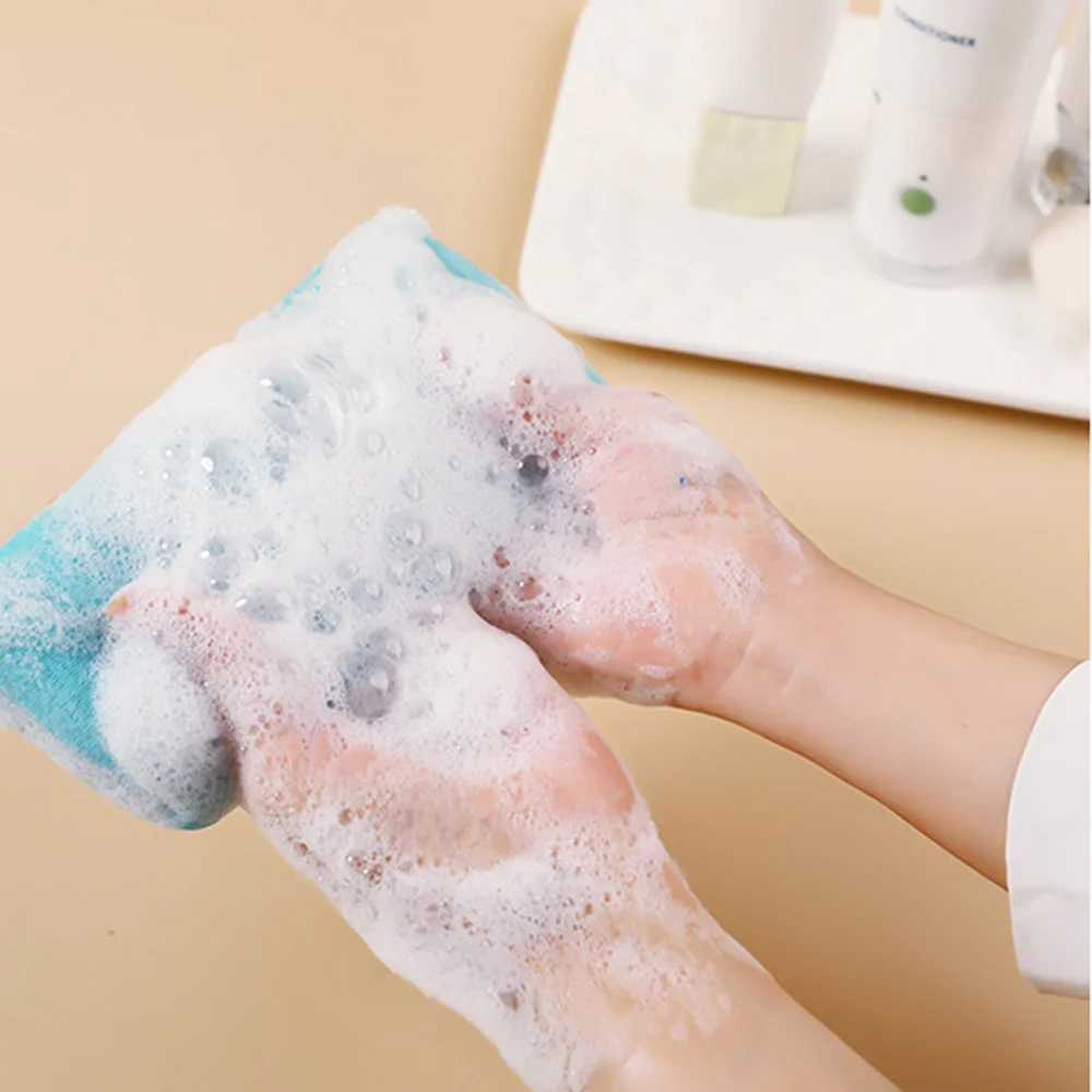 Exfoliating Mesh Soap Pouch Bubble Foam Net Soap Bag for Shower Soap Sack Pouch Soap Bag for Body Facial Cleaning Tool