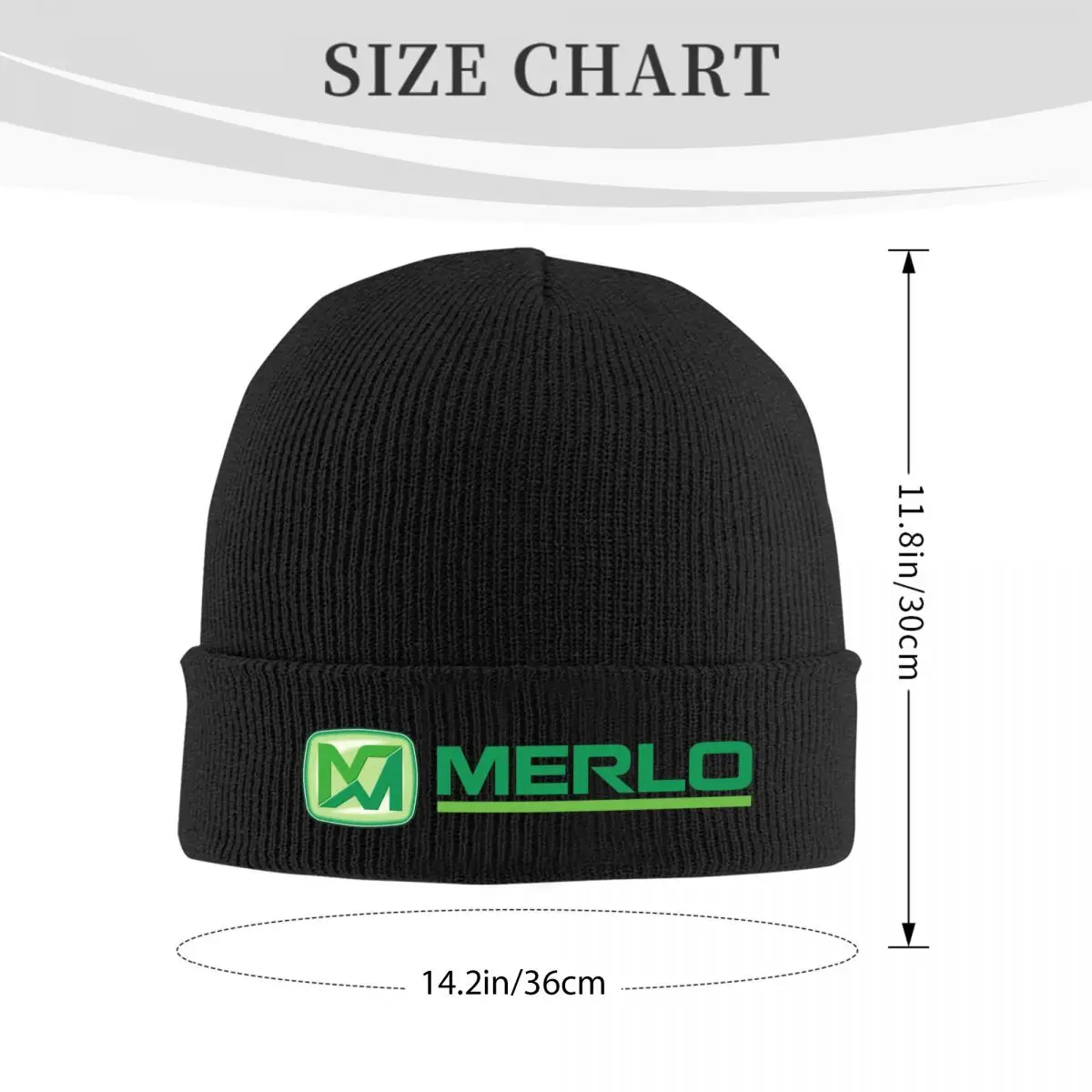 Merlo Logo Warm Knitted Cap Hip Hop Bonnet Hat Autumn Winter Outdoor Beanies Hats for Unisex Adult